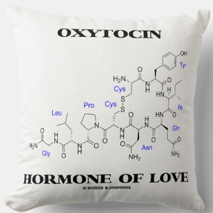 Coussin Hormone d'oxytocine de l'amour (molécule chimique)