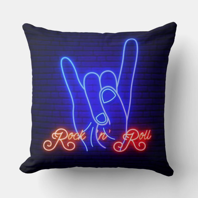 Coussin Hornes Up Rock 'n Roll (Recto)