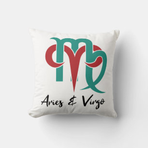 Coussin Horoscope de couple Aries et Virgo Zodiac