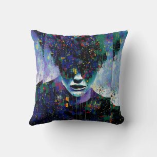 Coussin Horreur de tout - Art surréaliste de Ken Gage