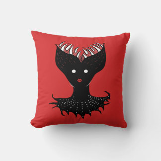Coussin Horreur Demon Girl Black Red Déplaisant