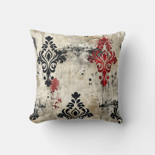 Coussin Horreur Escape Room Royal Damask Blood Stain