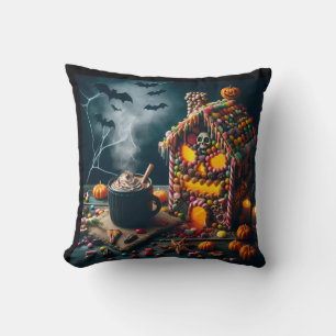 Coussin horror house in candy colorful with hot chocolate