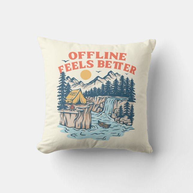 Coussin Hors ligne, c'est mieux (Recto)