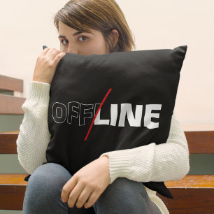 Coussin Hors ligne Humour Geek Décor de la salle de j