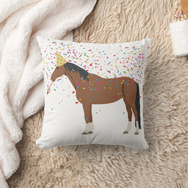 Coussin Horse Partyler Animaux de ferme ayant une fête (Couverture)