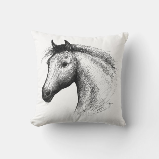 Coussin Horse : White (Recto)