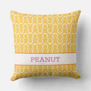 Coussin Horseshoe Nom du cheval Animaux de compagnie PHOTO