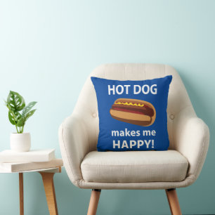 Coussin Hot Dog Me Rend Heureux Hot Dog BBQ Restaurant
