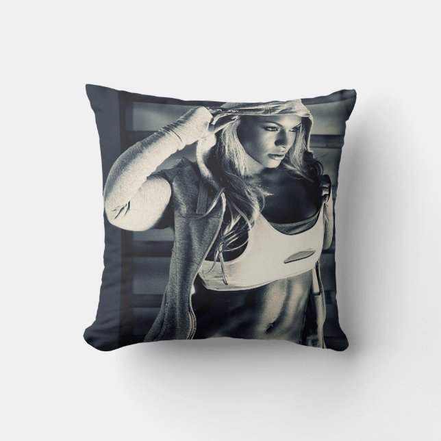 Coussin Hot Femme Fitness Girl (Recto)