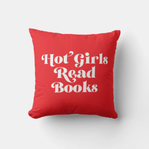 Coussin Hot Girls Lire des livres