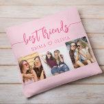 Coussin Hot Pink Best Friends 3 Photo Collage Keepsaké<br><div class="desc">Célébrez l'amitié avec Hot Pink Best Friends 3 Photo Collage Keepsaké Jetez l'oreiller. Personnalisé avec un design rose vif, il dispose d'un collage magnifiquement arrangé de trois photos chères capturant des moments spéciaux avec vos meilleurs amis. Réalisée à partir de matériaux de qualité, cette coussin ajoute une touche design et...</div>