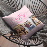 Coussin Hot Pink Sisters 3 Photo Collage Keepsaké cadeau<br><div class="desc">Célébrez la soif avec Hot Pink Sisters 3 Photo Collage Keepsaké Gift Throw Oreiller. Ce coussin personnalisé présente un design rose vif et un collage magnifiquement arrangé de trois photos chères, capturant des moments inoubliables partagés entre soeurs. Conçu avec des matériaux de qualité, il ajoute une touche de design et...</div>
