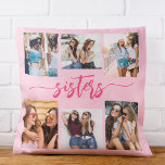 Coussin Hot Pink Sisters 6 Photo Collage Keepsaké cadeau<br><div class="desc">Capturez le lien de la soeurs avec les Soeurs Hot Pink 6 Photo Collage Keepsaké Jeu de cadeaux Oreiller. Ce coussin personnalisé présente un design rose vif et un collage joliment arrangé de six photos chères, célébrant des moments inoubliables entre soeurs. Conçu avec des matériaux de qualité, il ajoute une...</div>
