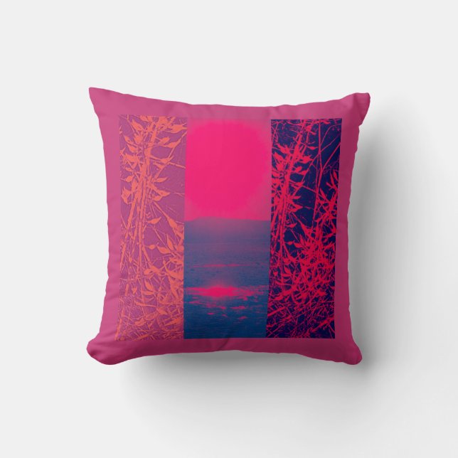 Coussin Hot Red Sun & Beach (Recto)