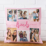 Coussin Hot rose Amis de l'amitié 6 Photo Collage cadeau<br><div class="desc">Capturez l'essence de l'amitié avec Hot Pink Friendship Friends 6 Photo Collage Gift Throw Pillow. Ce coussin personnalisé présente un design rose vif et un collage joliment arrangé de six photos chères, célébrant des moments inoubliables avec vos amis les plus proches. Conçu avec des matériaux de qualité, il ajoute une...</div>
