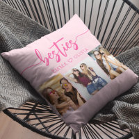 Hot Rose Besties Friends 3 Photo Collage