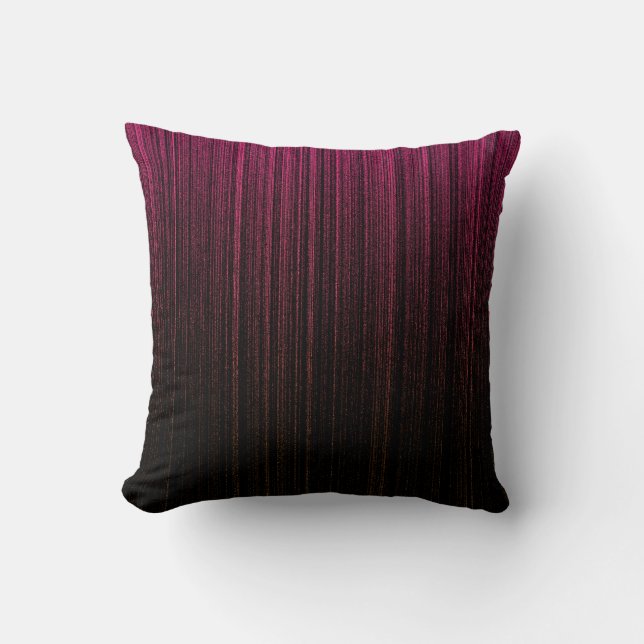 Coussin Hot rose et noir tendance (Recto)