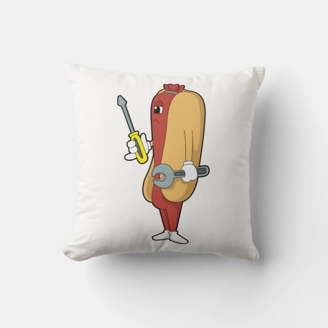 Coussin Hotdog en mécanique avec outil (Recto)