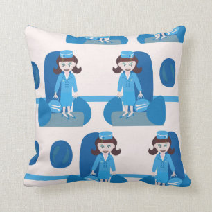 Coussin Hôtesse élégante d'ensemble de jet