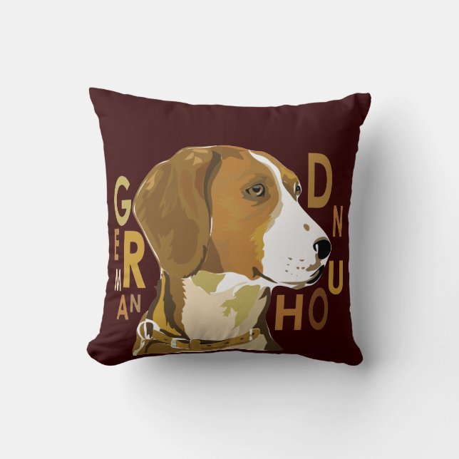 Coussin Hound allemand (Recto)