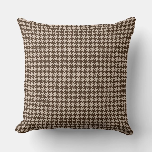 Coussin Houndstooth Brown (Recto)
