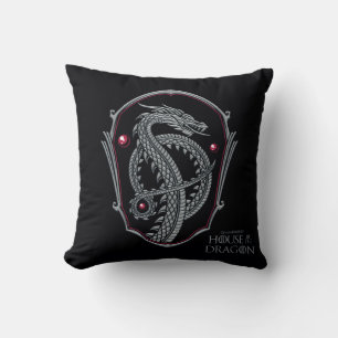 Coussin HOUSE of the Dragon Silver Dragon Crest
