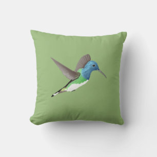Coussin Hovering Jacobin Hummingbird - transparent.