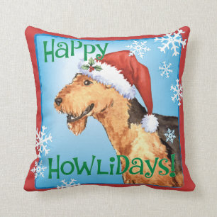 Coussin Howliday heureux Airedale
