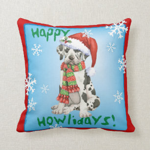 Coussin Howliday heureux great dane