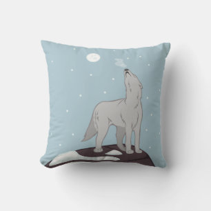 Coussin Howling Arctic Wolf