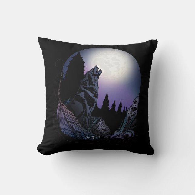 Coussin Howling Wolf (Recto)