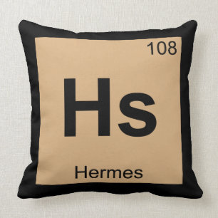 Coussin Hs - Symbole de table périodique de chimie de Herm