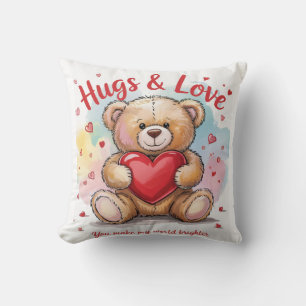 Coussin Hug & Love vous rendre mon monde meilleur