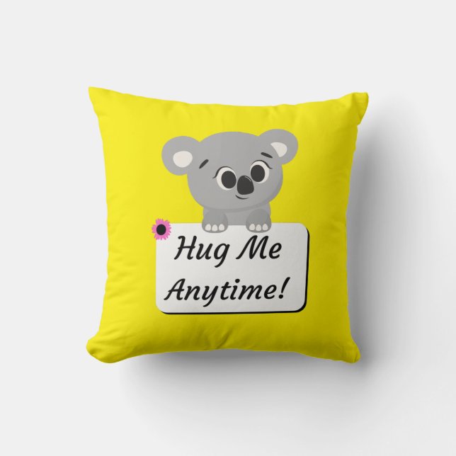 Coussin Hug Me Koala Throw Pillow (Recto)