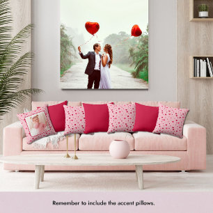 Coussin Hugs & Baisers Rouge Valentines Accent