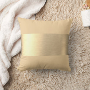 Coussin Huile d'or beige Faux rustique