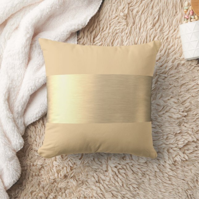Coussin Huile d'or beige Faux rustique (Couverture)