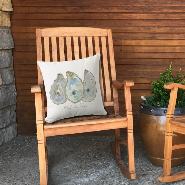 Coussin Huîtres aquarelles (Créateur téléchargé)