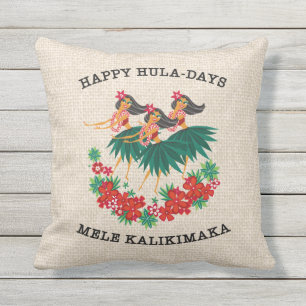 Coussin Hula Holiday paradisiaque Hawaiian Hula Girls