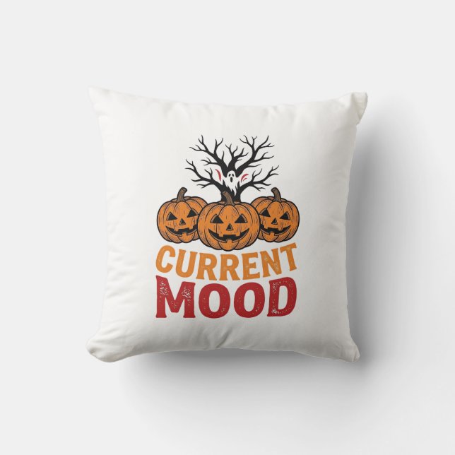 Coussin Humeur actuelle Halloween Citrouille Conception de (Recto)