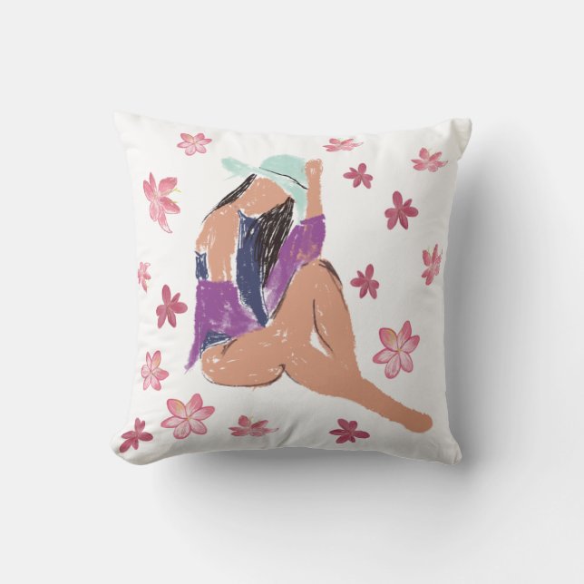 Coussin Humeur d'été de la dame (Recto)
