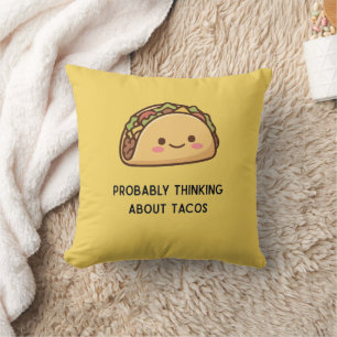 Coussin Humour Chaleur Énergie Amoureuse des Tacos Joie Do