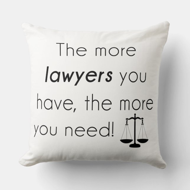 Coussin Humour d'avocat (Recto)