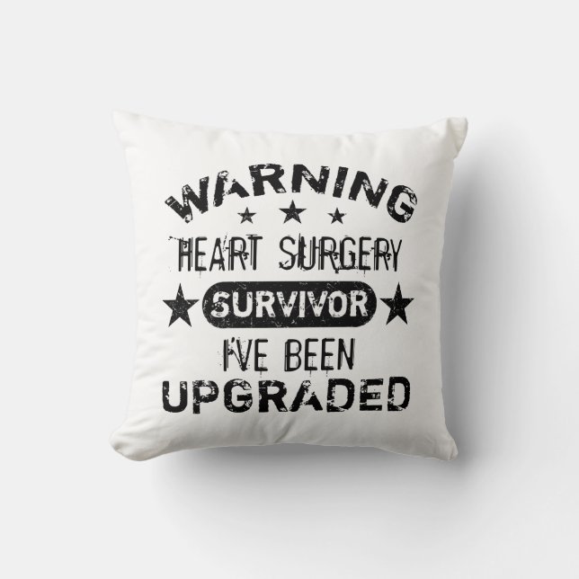 Coussin Humour de chirurgie cardiaque amélioré (Recto)
