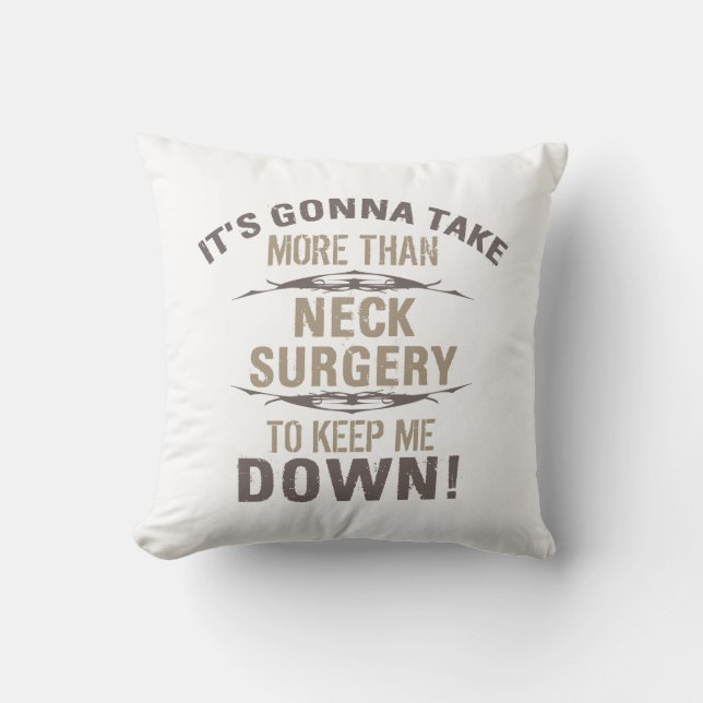 Coussin Humour de chirurgie du cou (Recto)