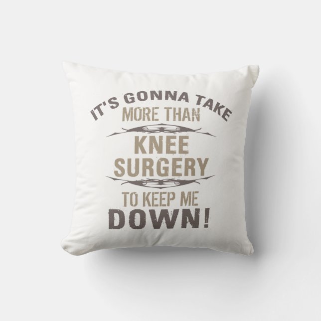 Coussin Humour de chirurgie du genou (Recto)