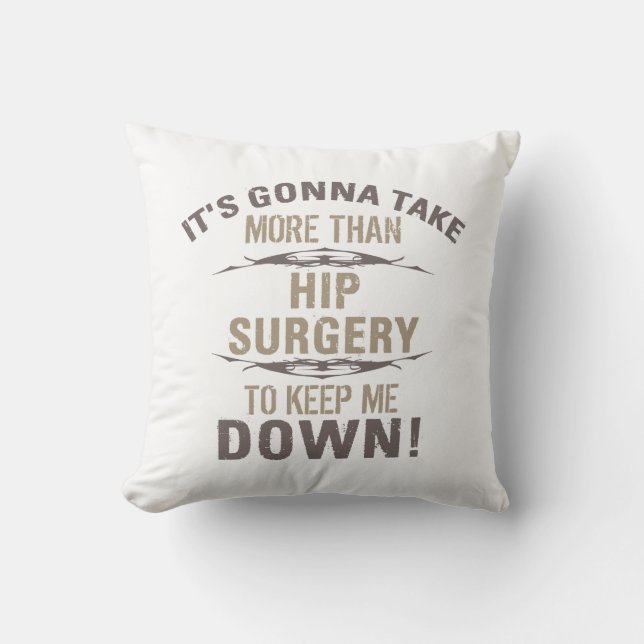 Coussin Humour de chirurgie hanche (Recto)