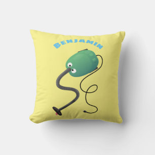 Coussin Humour de dessin animé de l'aspirateur mignon
