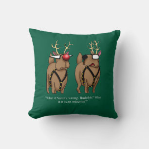Coussin Humour de Noël Reindeer